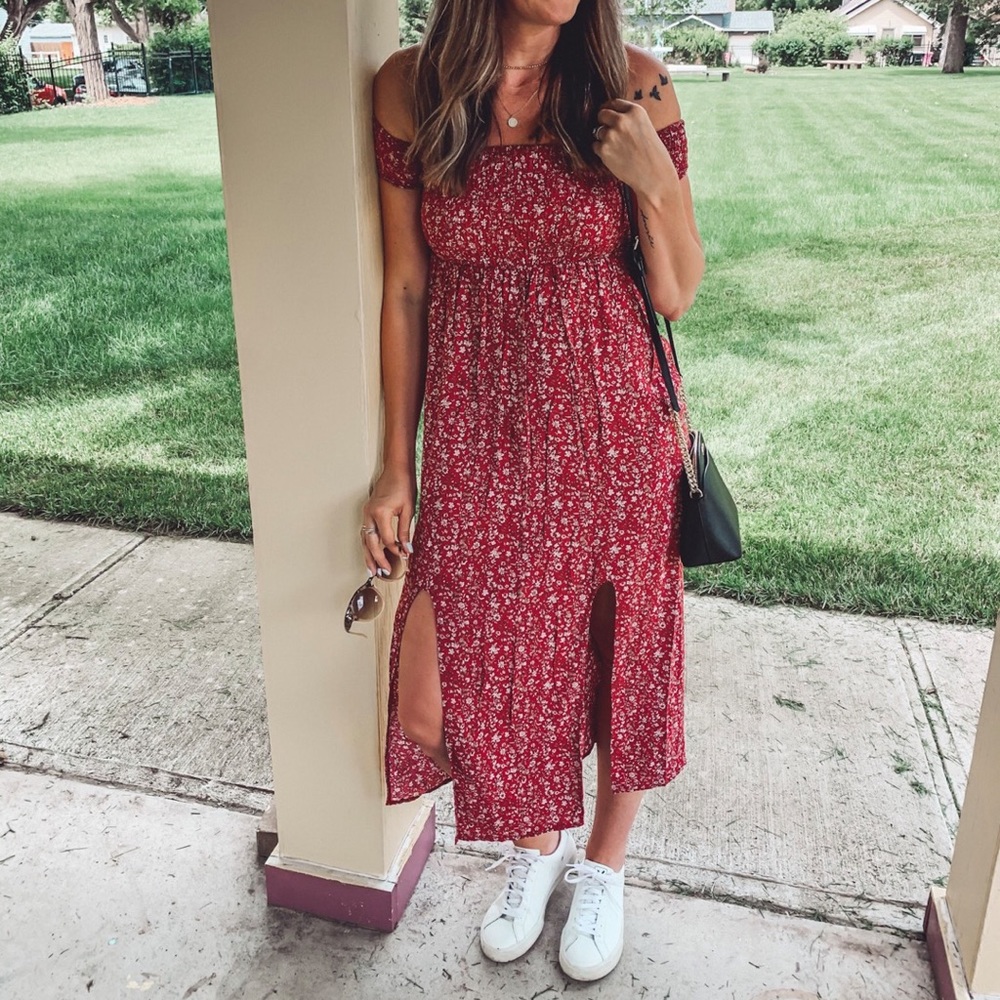 Off the Shoulder Floral Dress